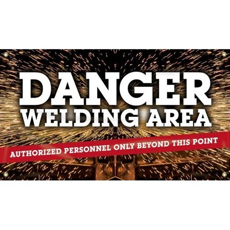 Accuform WELDING BANNERS DANGER WELDING MBR494 MBR494